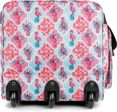 normani Jumbo Reisetasche XXL Trolly mit Rollen aus robustem Material Farbe Rosa Flamingo / 80 Liter