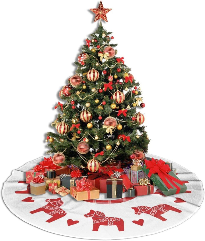 702 Weihnachtsbaum Rock, Dalapferd Schwedische Volkskunst Christbaumständer Teppich Weihnachtsbaum D