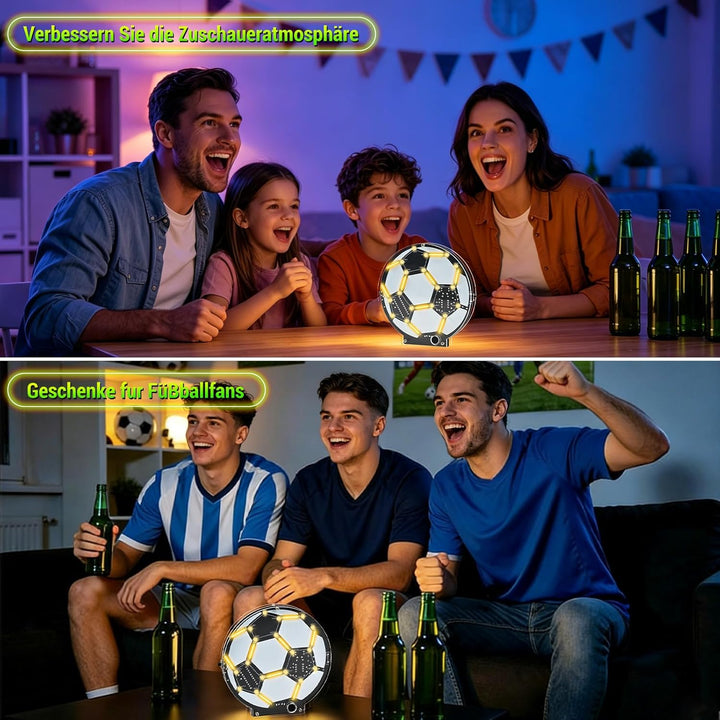 Fussball Lötbausatz LED Lampe, DIY MINT Lernset Elektronik Bausatz für Anfänger & Fussballfans, Soun