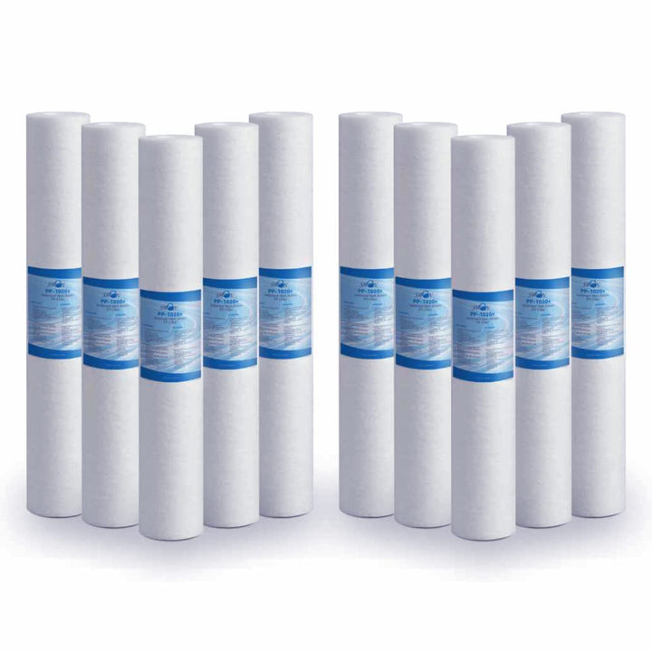 Sedimentfilter 20 Zoll 10 Mikron Ultrafiltration Schwan. Beseitigt Sand, Schlamm und Rostpartikel un