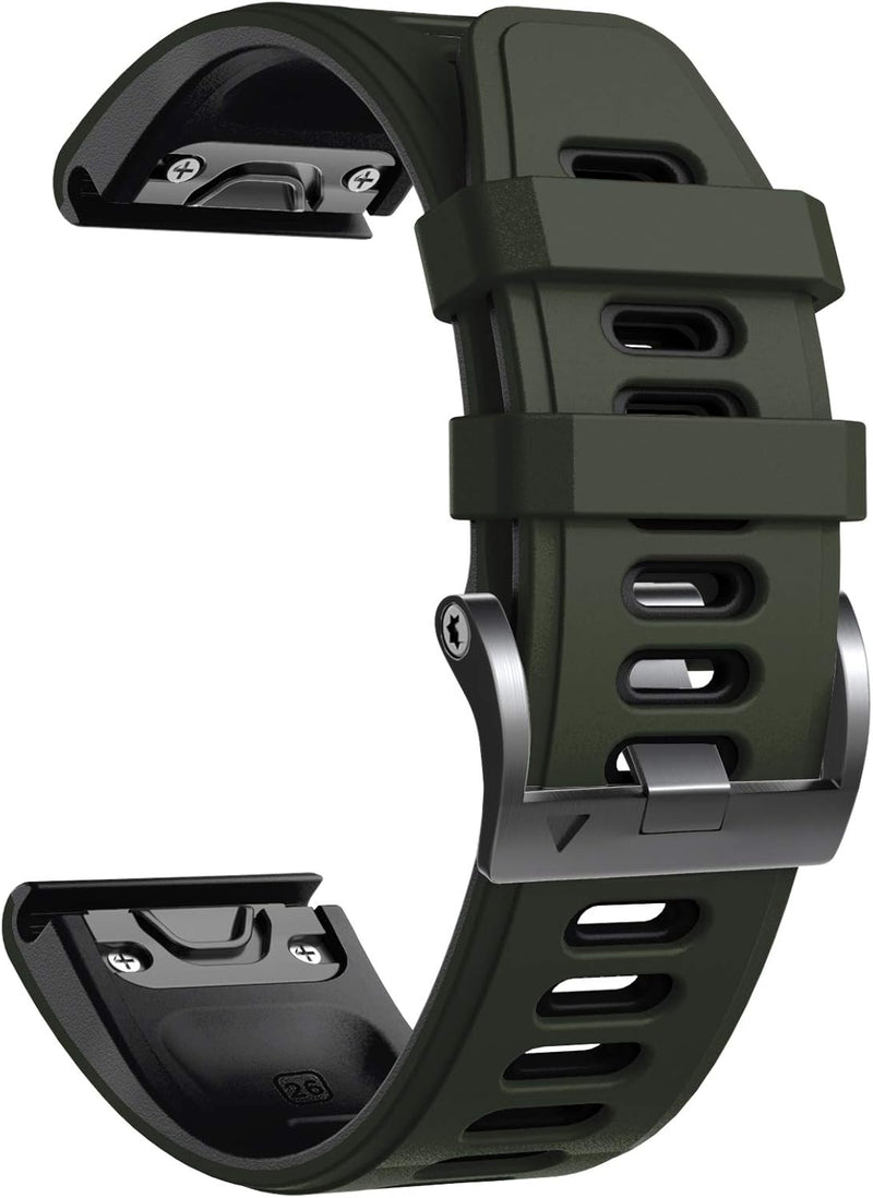 NotoCity Armband für Garmin Fenix 6x/6x Pro/5x/5x Plus/7x/7x Pro/8 51mm, Quickfit 26mm Uhrenarmband