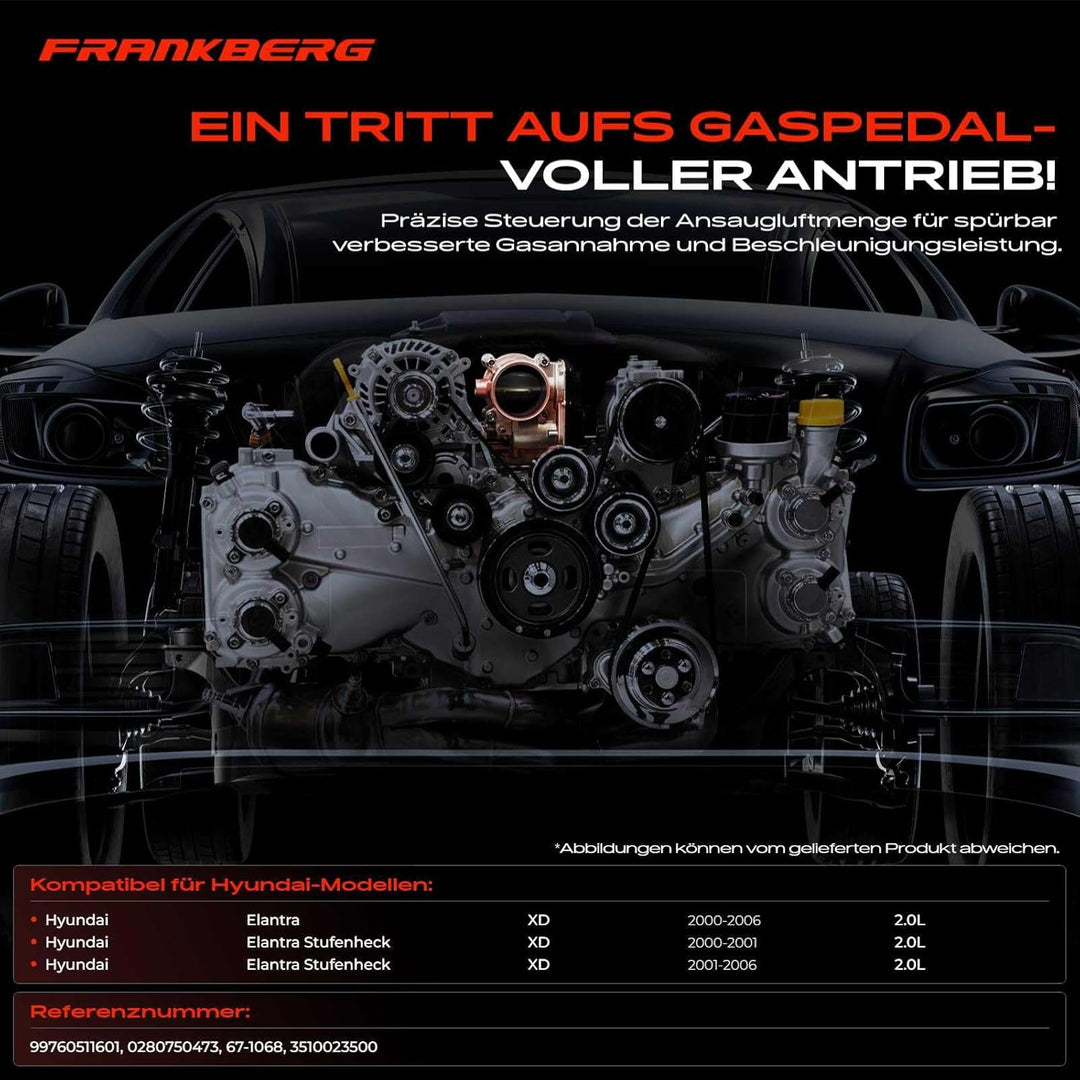 Frankberg Drosselklappe Drosselklappenstutzen für Elantra/Elantra Stufenheck XD 2.0L Benzin 2000-200