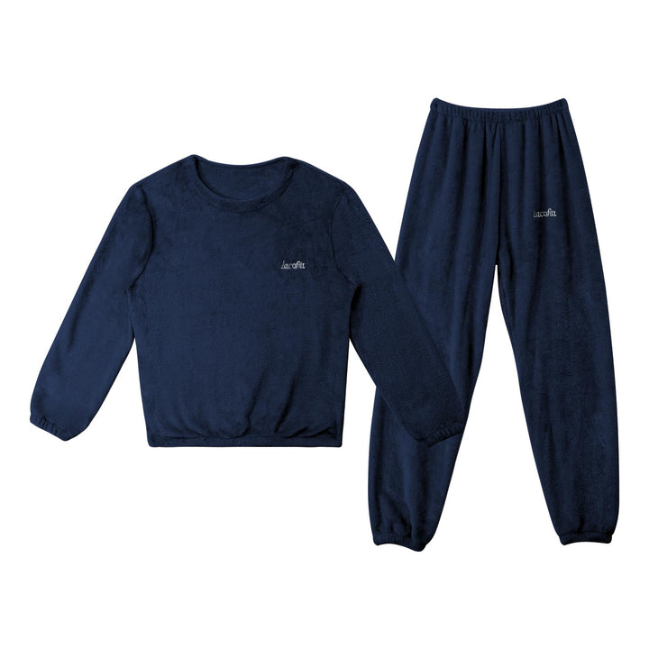 LACOFIA Kinder Jungen Mädchen Schlafanzüge Warme Polar Fleece Pyjama Set Kleinkind Winter Langarm Ha