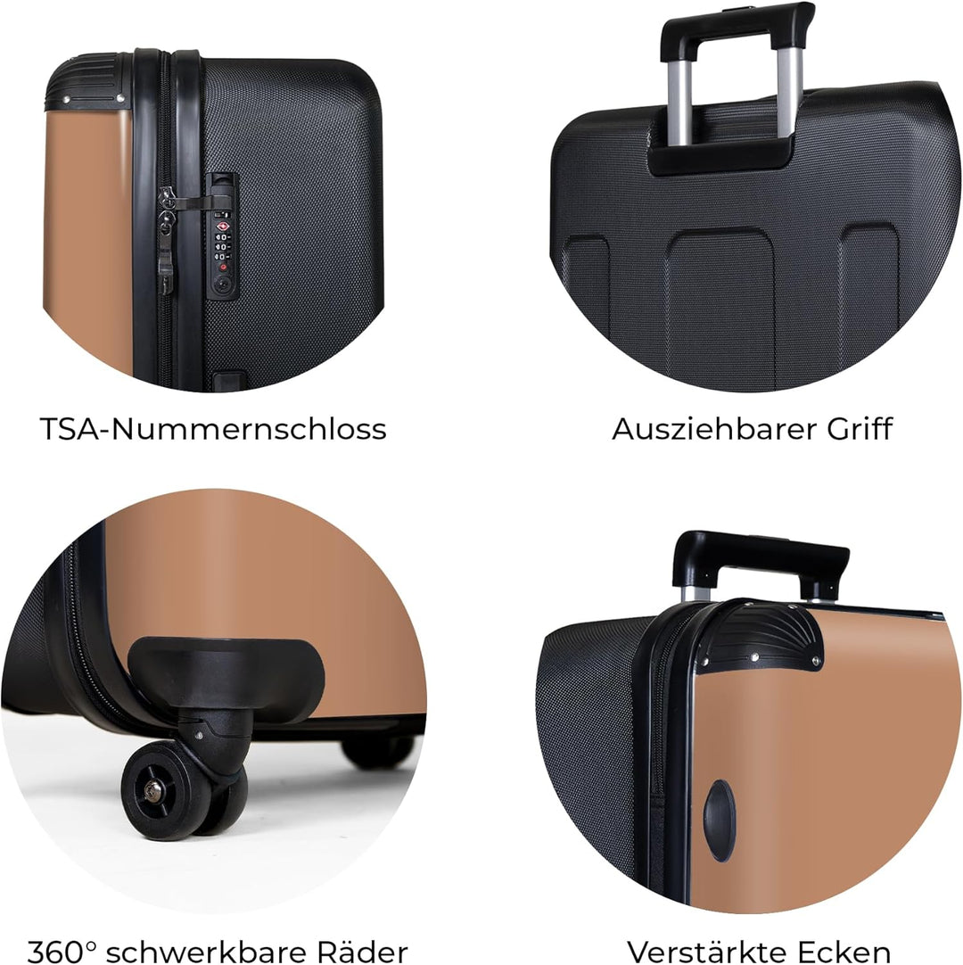 NoBoringSuitcases.com® Koffer XL Gross 77x51.5x28 cm Reisekoffer mit 4 Rollen Leicht Trolley Hartsch
