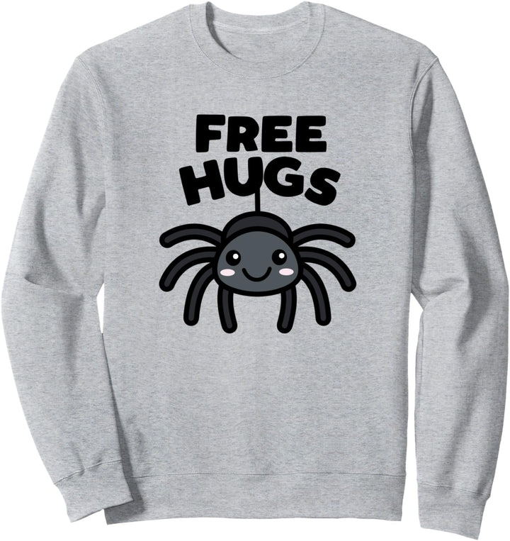 Free Hugs Süsse Spinne Kawaii Halloween dunkel Sweatshirt