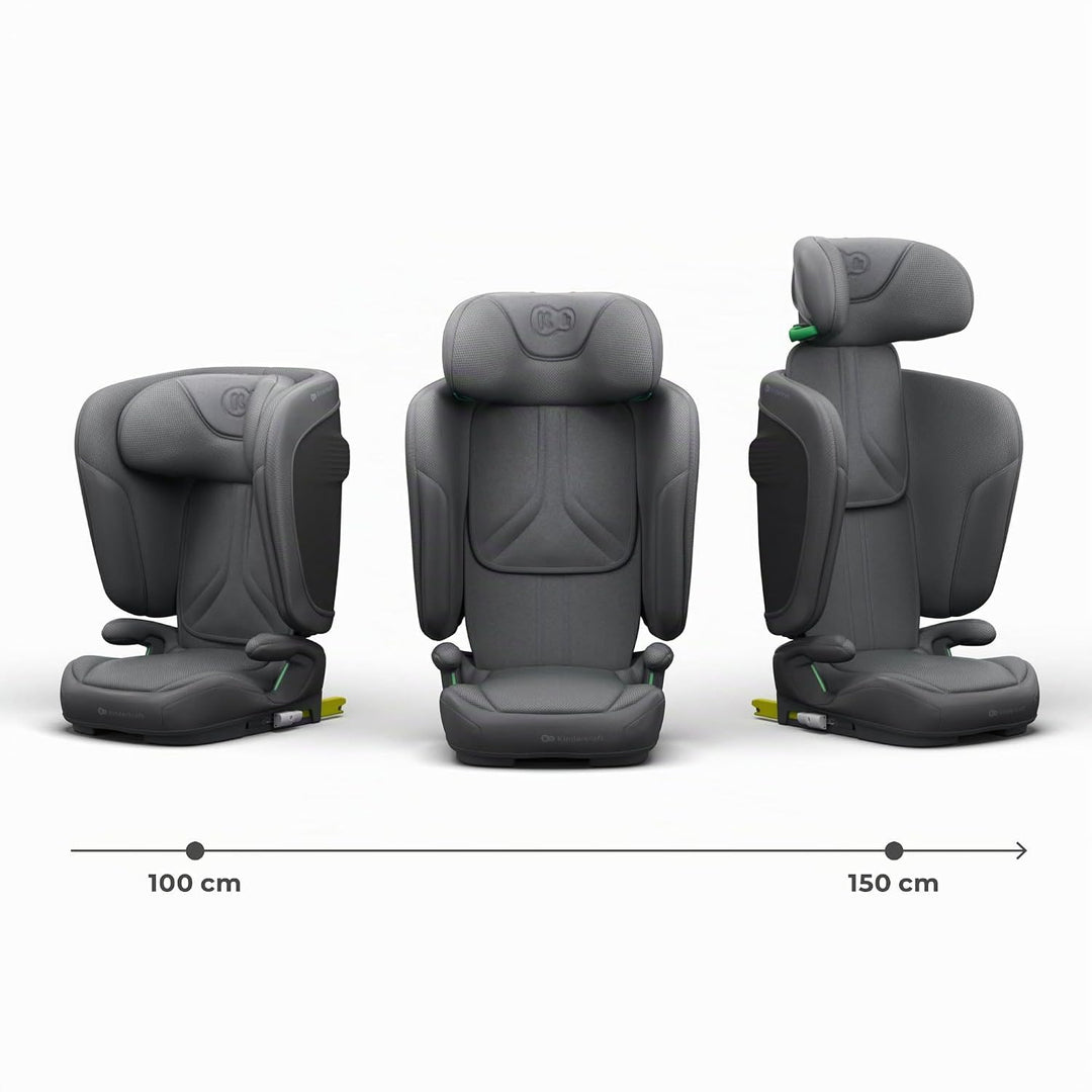 Kinderkraft UNITY 2 i-Size, Faltbarer Autositz 100–150 cm, von ca. 3,5 bis 12 Jahre, verstellbare Ko