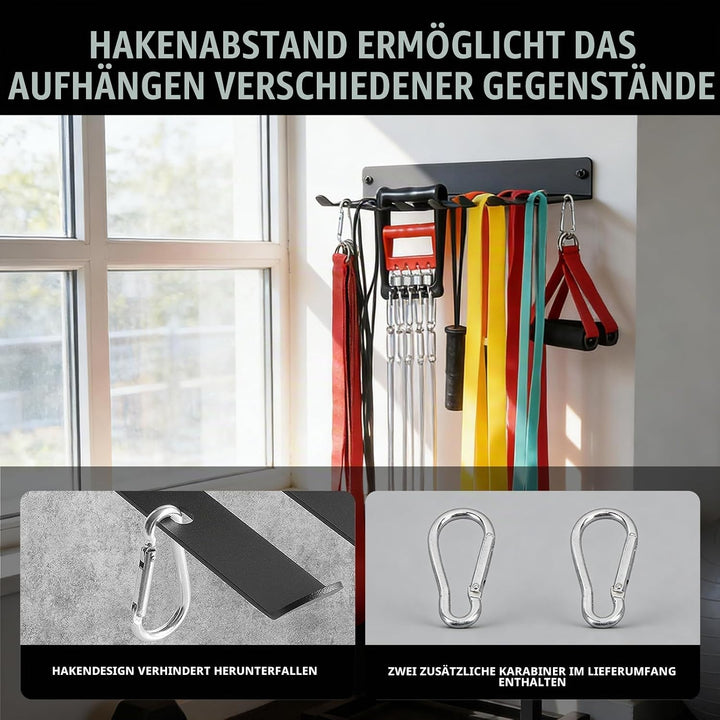 8 Platz Wandhalterung, Gym Rack Organizer, Home Gym Zubehör Aufhänger, Mehrzweck Workout Ausrüstung