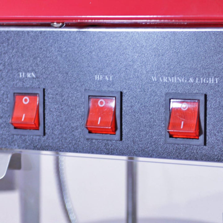 Professionelle Popcornmaschine mit Trolley aus Stahl, für Süssigkeiten, Karamell, Kapazität 230 g, e