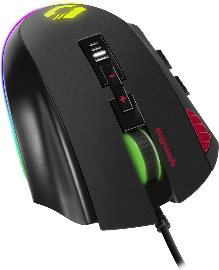 Speedlink TARIOS RGB Gaming Mouse - USB Maus mit RGB Beleuchtung für Büro/Home Office (12 programmie