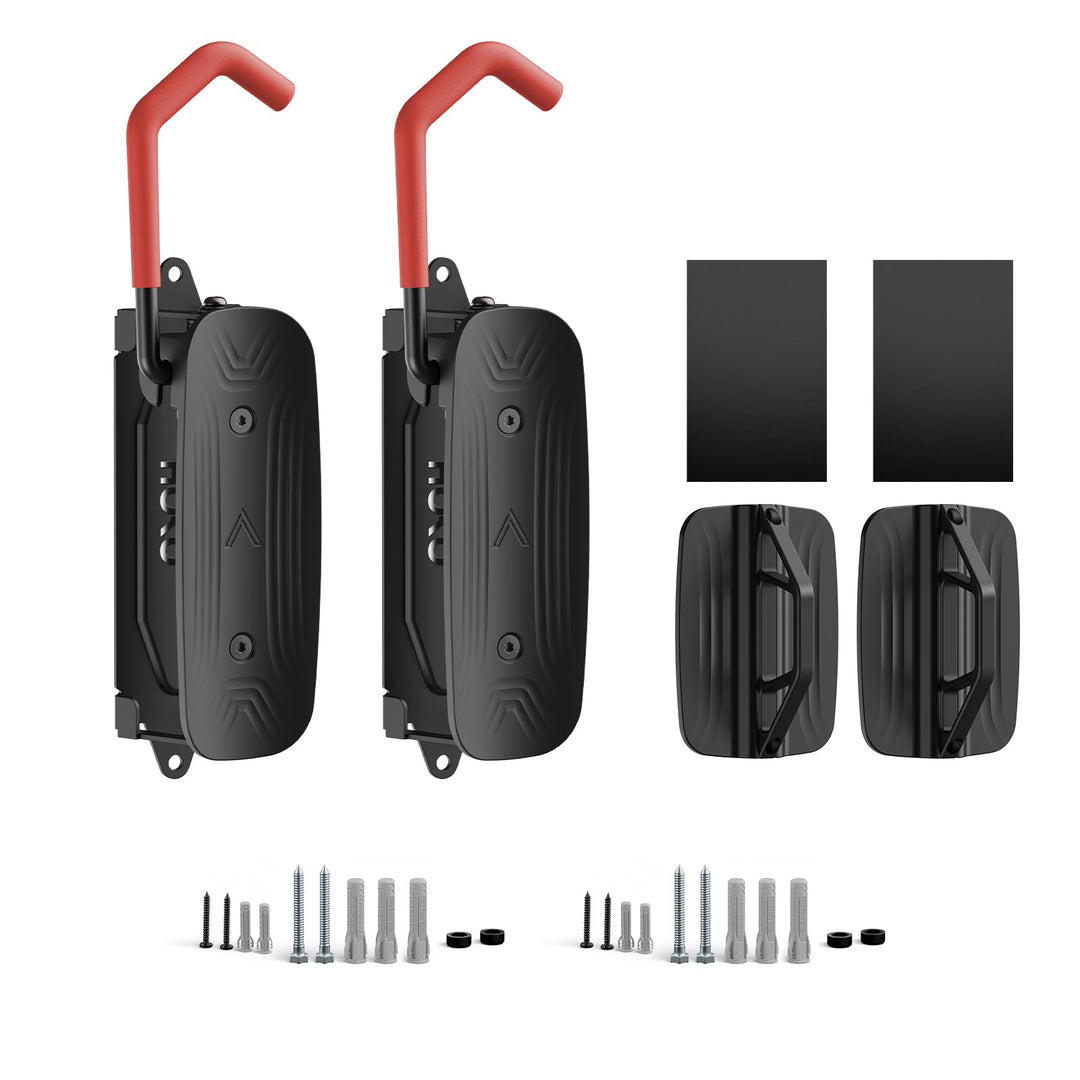HOKO-VELO 30 2er set Fahrradhalterung Wandmontage mit Hinterrad Halterung – Seitlich schwenkbar, pla
