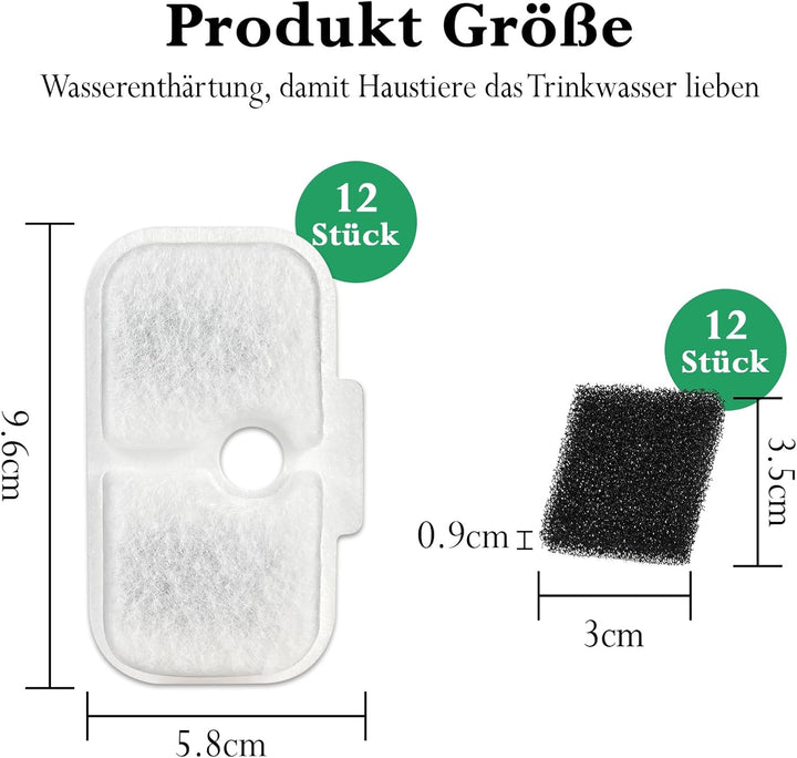40 Stück Filter Katzenbrunnen, Dockstream Trinkbrunnen für Katze PLWF005, PLWF115, PLWF105, Trinkbru