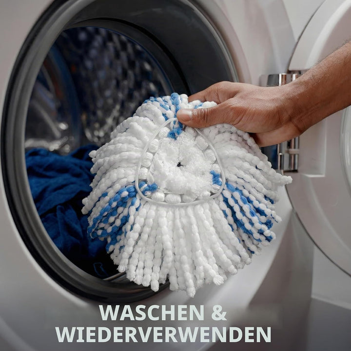 Vileda H2PrO Wischmopp Set mit Eimer| Innovatives Zweitanksystem zur Trennung von Frisch- und Schmut