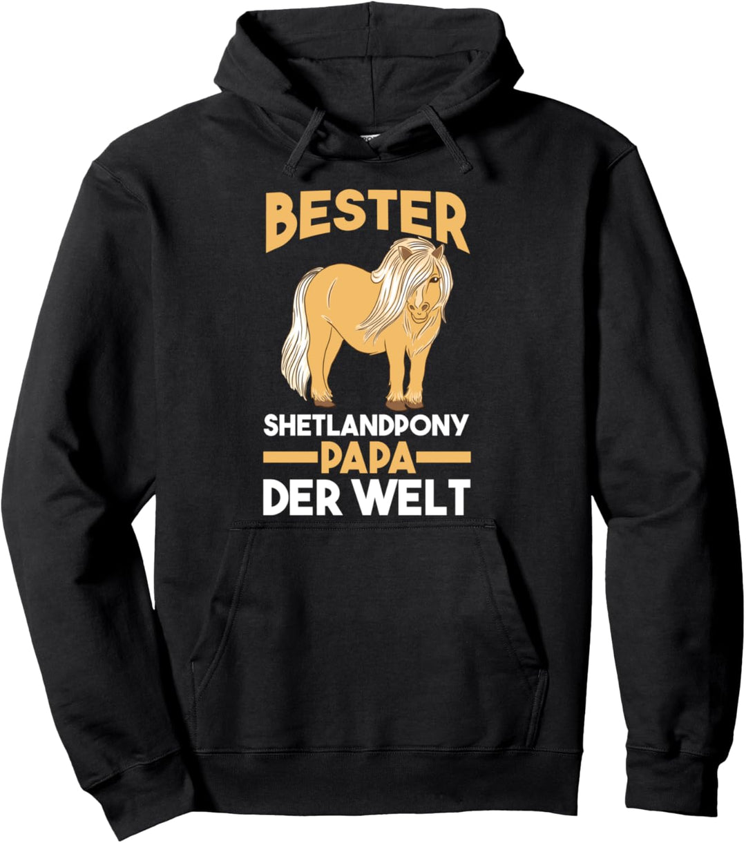 Pferde Papa Vater Vatertag Shetlandpony Pferd Reiten Pullover Hoodie