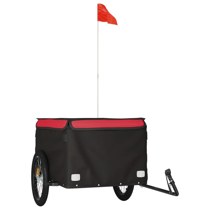 vidaXL Lastenanhänger Fahrrad Fahrradanhänger Transportanhänger Anhänger Eisen 134 x 69 x 59 cm Rot,
