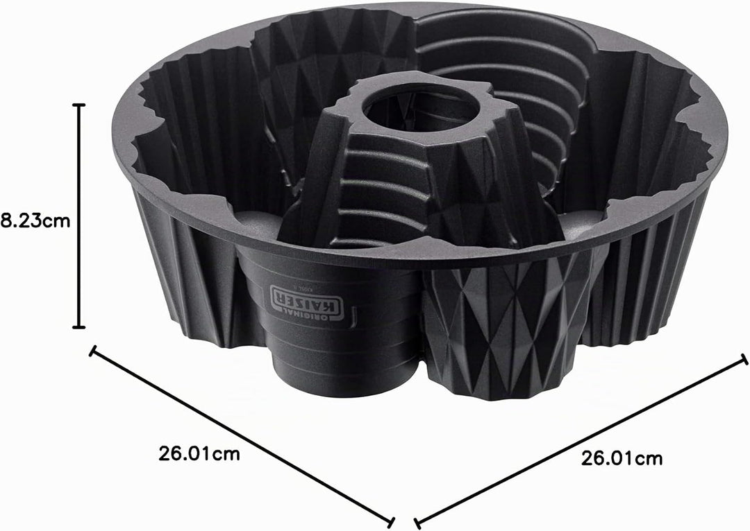 Original Kaiser Inspiration Törtchen Gugelhupfform 26 cm, Gugelhupf Backform für 8 kleine Tartes und