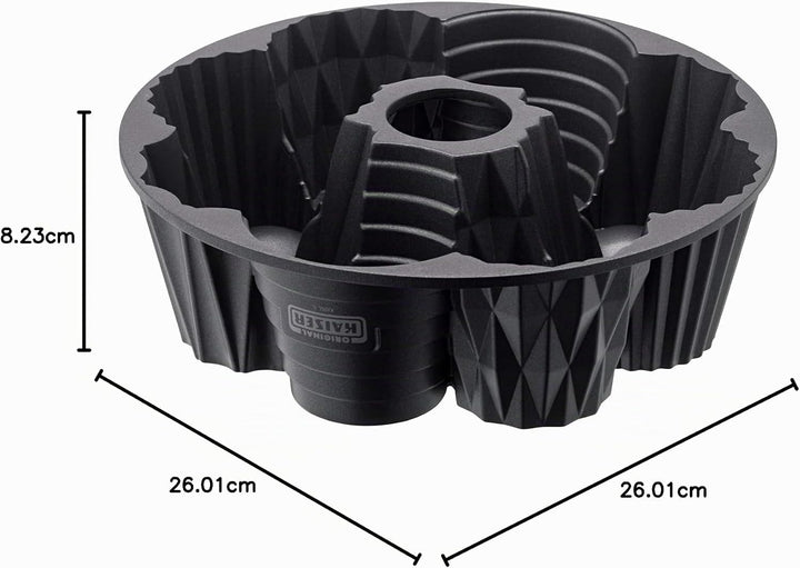 Original Kaiser Inspiration Törtchen Gugelhupfform 26 cm, Gugelhupf Backform für 8 kleine Tartes und