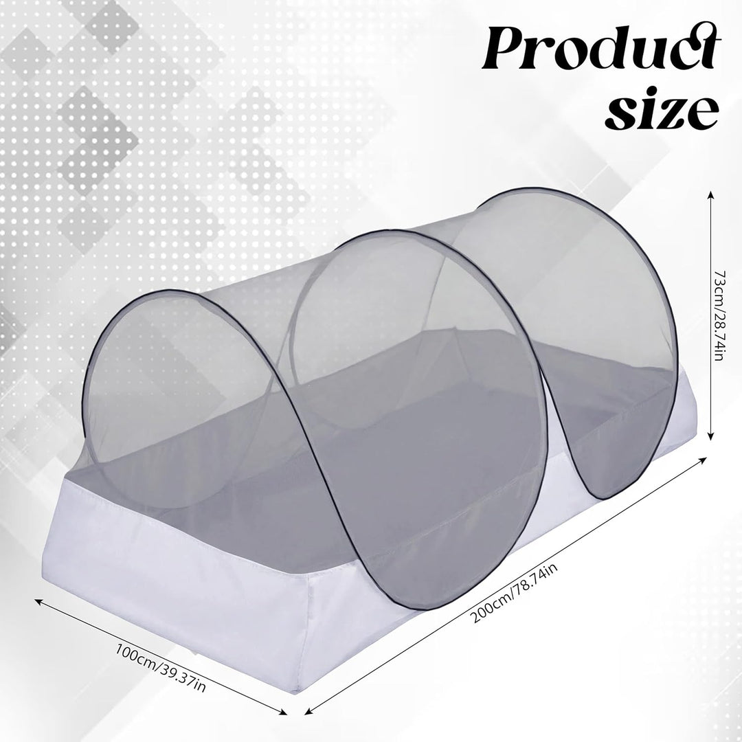 grau Moskitonetz, Bett 200x100x73cm moskitonet z moskitonetz pop up Reise moskitonetz, Geeignet für
