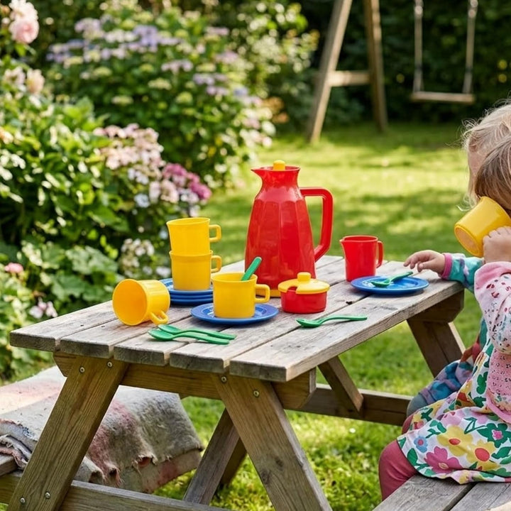 Dantoy - Coffee Set for 4 - Pretend Play for Children 2+ years old - 17 Pieces- Toys for Kids – Mult