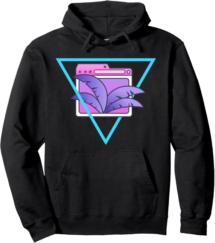 Vaporwave Aesthetic 1990er Retro Kunst Palmen Vaporwave Pullover Hoodie