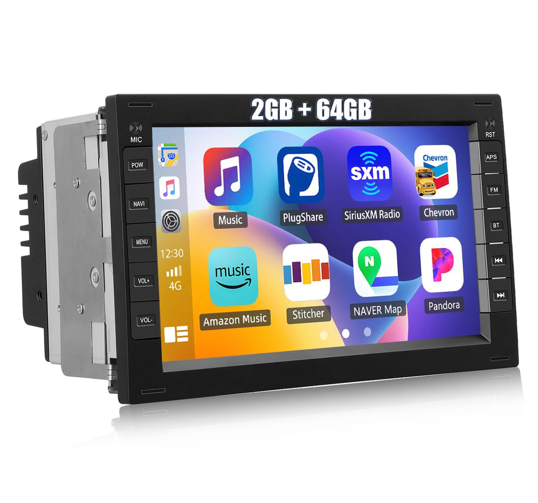 CAMECHO 2G+64G Android 13 Autoradio mit Navi für VW Golf 4 Polo Sharan Jetta MK4 Transportor T5,7 Zo