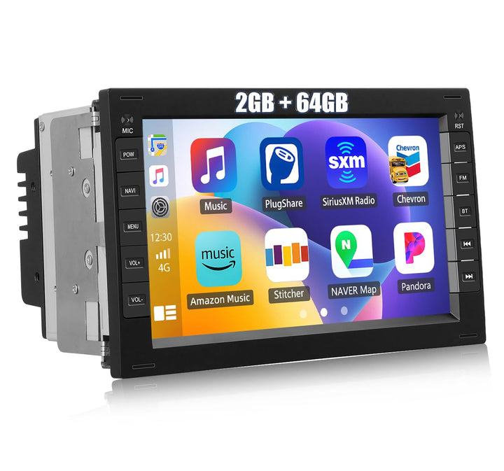 CAMECHO 2G+64G Android 13 Autoradio mit Navi für VW Golf 4 Polo Sharan Jetta MK4 Transportor T5,7 Zo