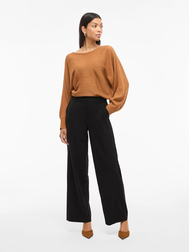 Vila Damen Vivarone Hw Wide Pant-Noos Stoffhose 36 Schwarz, 36 Schwarz