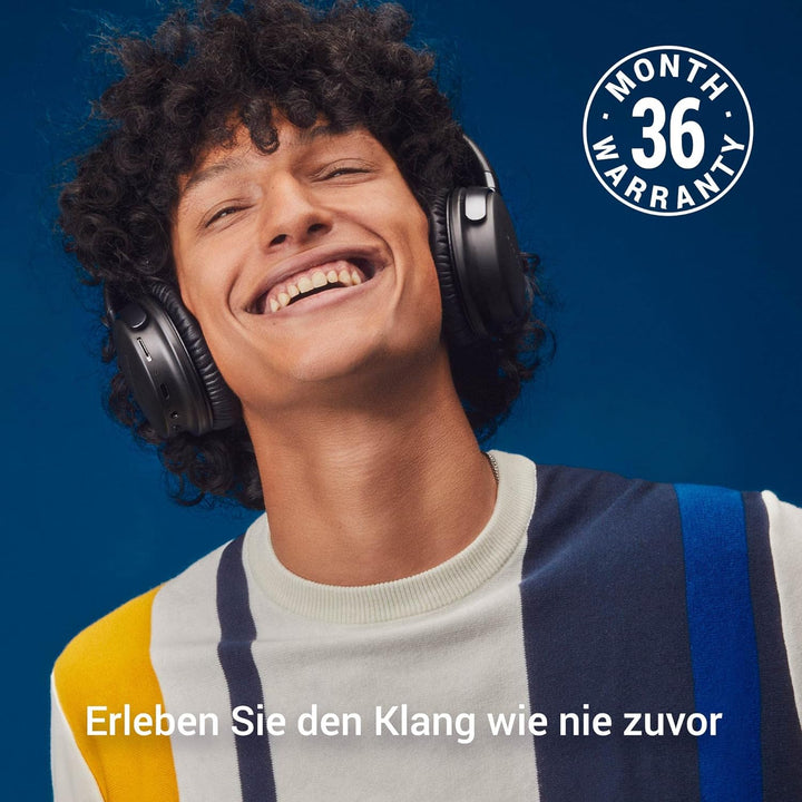 Energy Sistem Power Radio Bluetooth-Kopfhörer (FM-Radio, 45 Stunden Akku, MicroSD-MP3-Player, Deep B