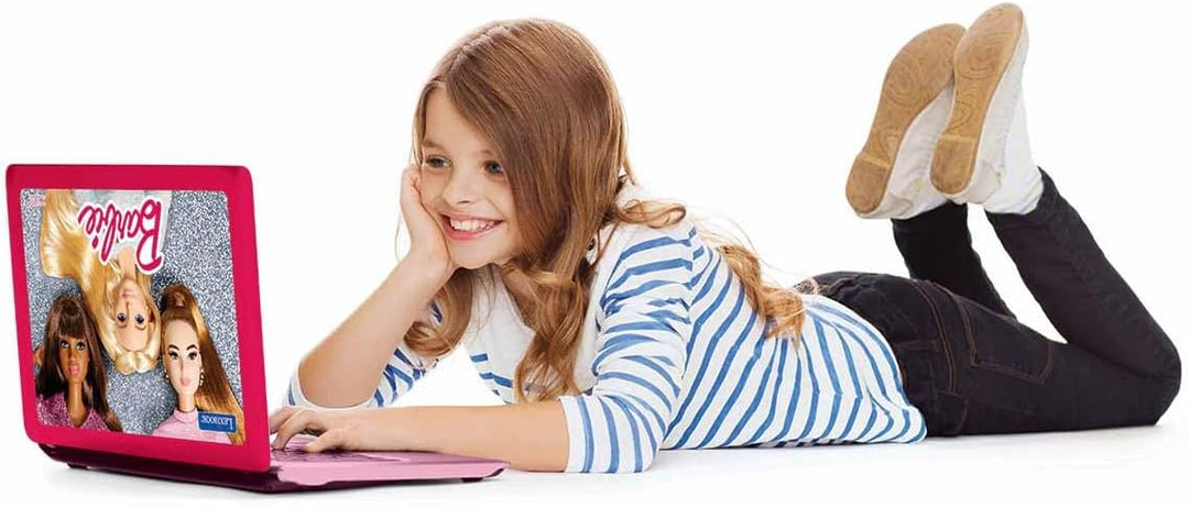 Lexibook Barbie, pädagogischer und zweisprachiger Laptop in Englisch/Deutsch, Spielzeug für Kinder m