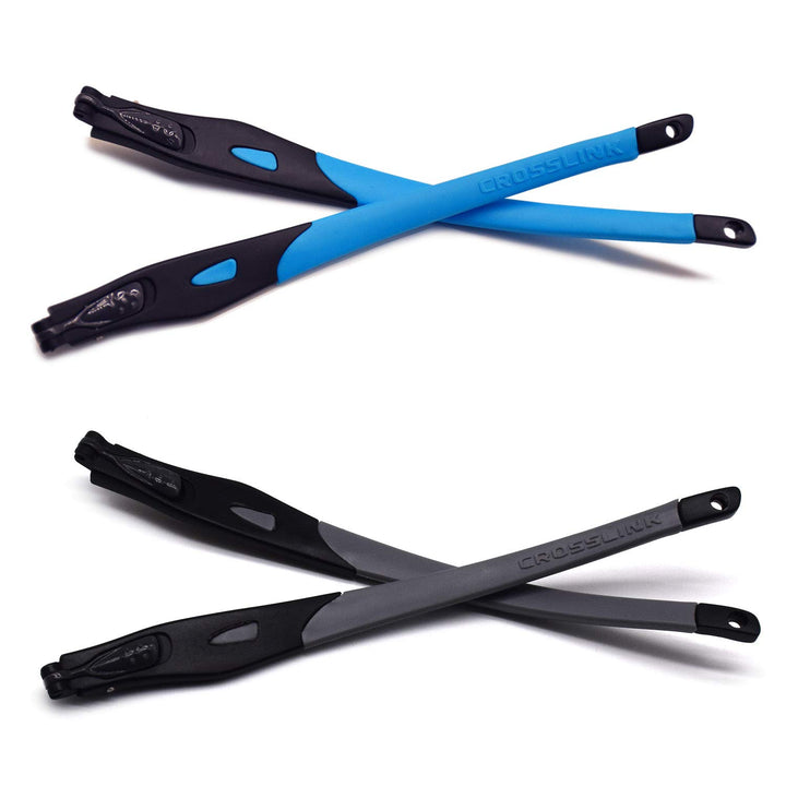 HKUCO Verstärken Blau/Grau Ersatzgläser Beine für Oakley Crosslink Rahmen für Brillen