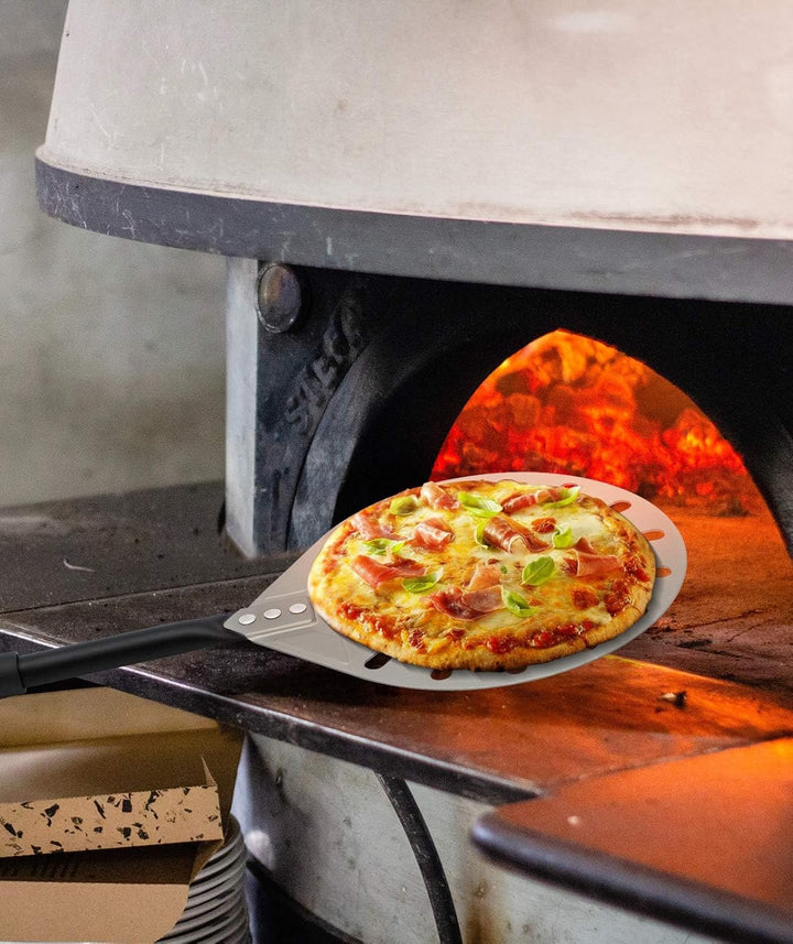 G.a HOMEFAVOR Perforiert Pizzaschaufel Pizzaschieber aus Hart Eloxiertes Aluminium, Professionelles