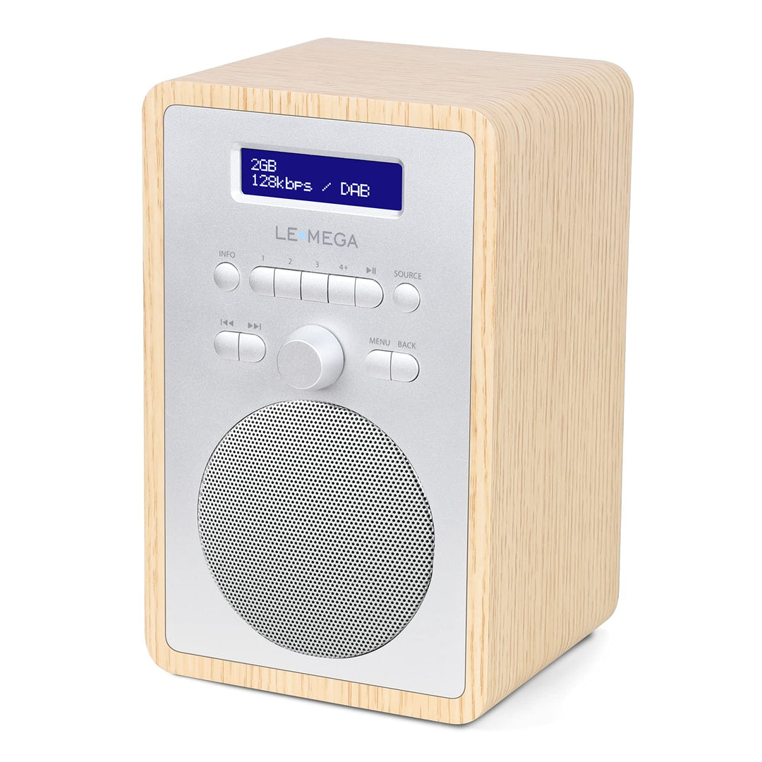LEMEGA CR2+ DAB/DAB+ Digitalradio, FM-Digitalradio, kleines DAB-Radio, netzbetrieben, Dual-Wecker, K