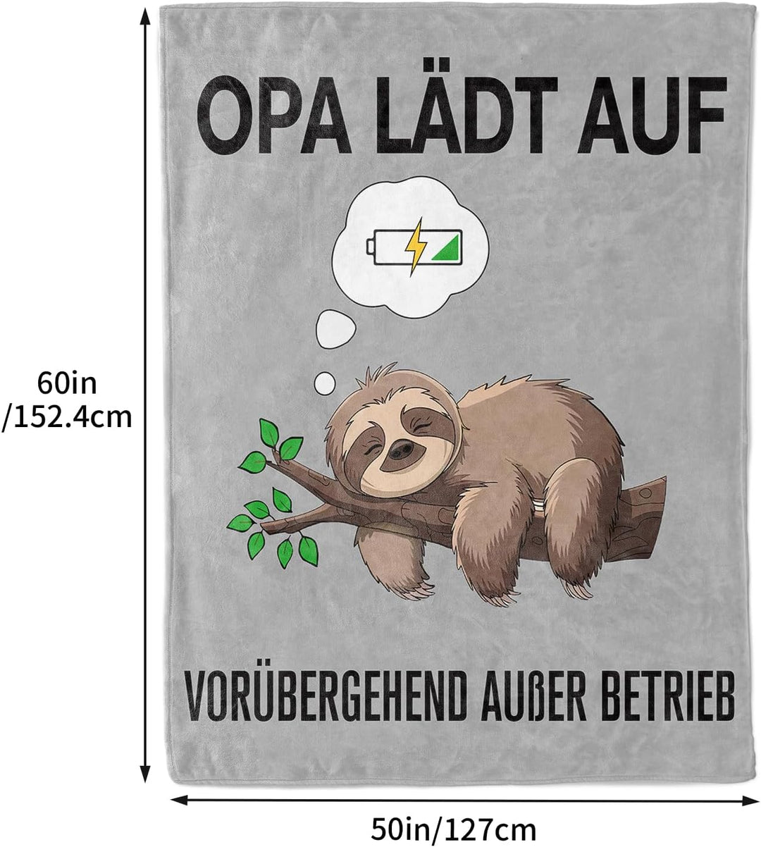 Opa Geschenk Geburtstag, Flauschige Decke Geschenke für Opa, Kuscheldecke Geburtstagsgeschenk zum Va