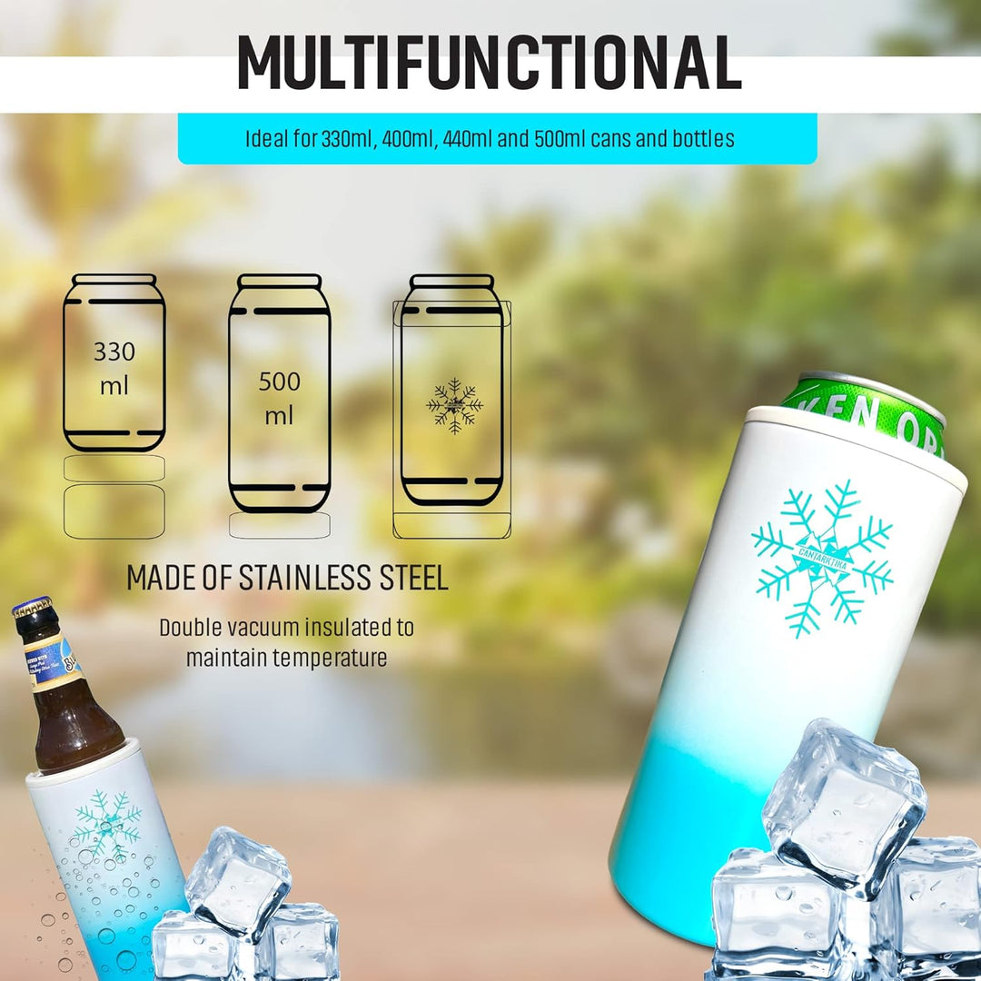 BierKühler Qualitätskühler Thermos Getränkekühler Flaschenkühler für 330 ml 440 ml 500 ml Bier Dosen