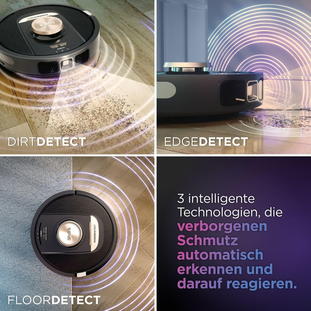 Shark PowerDetect Saugroboter selbstleerend mit 3D- & LiDAR-Navigation, Anti-Allergen- & Anti-Geruch
