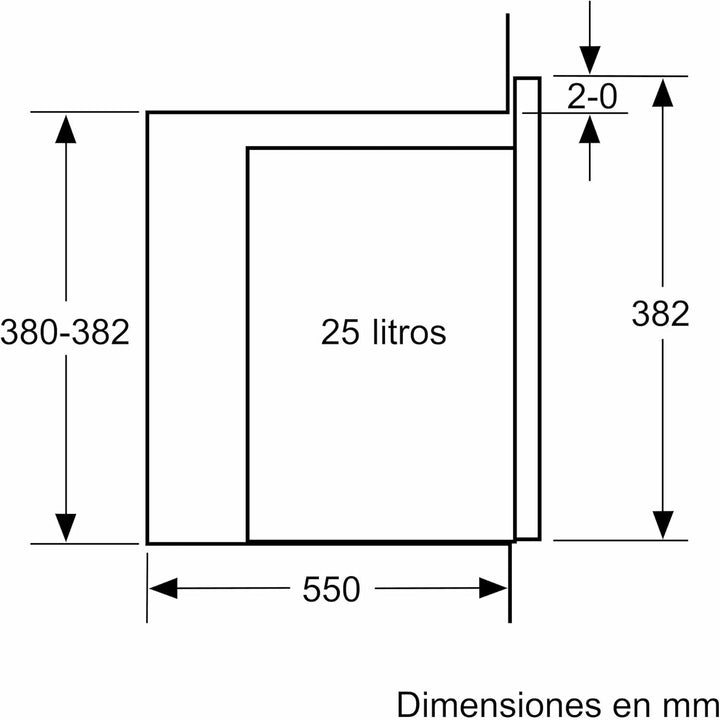 Balay , 3CG5175B2, rahmenlose Einbau-Mikrowelle, 38 cm, 25 l, Aqualisis, linke Seite Ap., weisses Gl