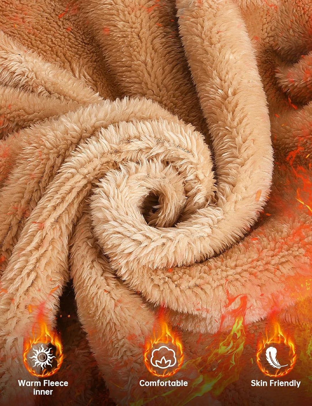 Xnova Sweatjacke Herren Fleecejacke Kapuzenpullover Zipper Hoodie Casual Bequemes und Warmes Übergan