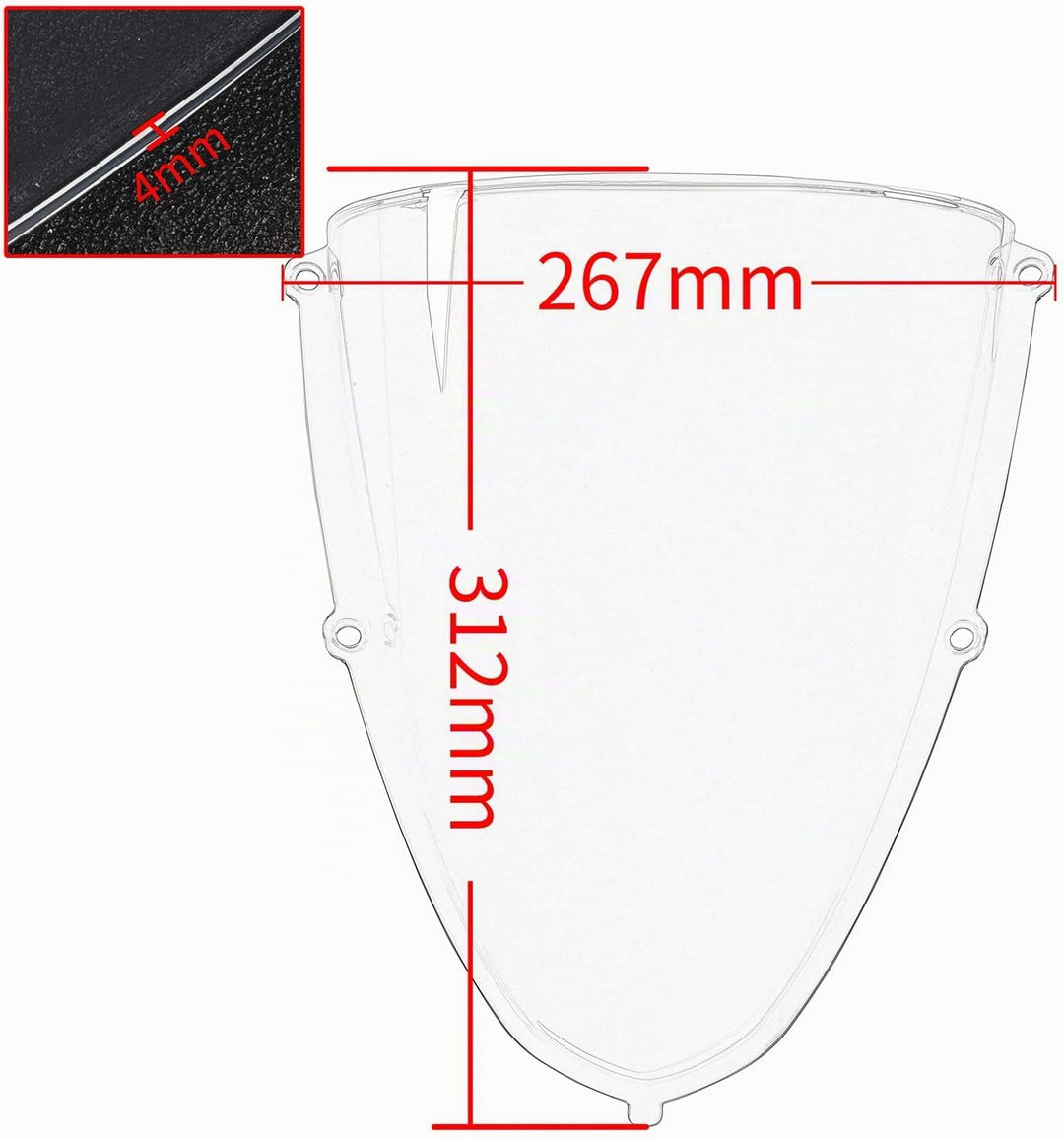 Motorrad Racing Windschutzscheibe Frontverkleidung für Aprilia RS 660 RS660 2020 2021 2022 2023 Doub