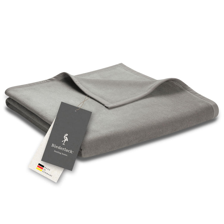 biederlack® Kuscheldecke Cotton Uni - Graphit, Sofadecke in 150x200 cm Graphit 150 x 200 cm, Graphit