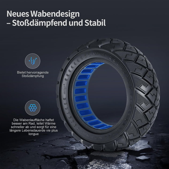 9x3,0-5,5 Vollreifen für Kukirin G2 pro, Zero 10X, Dualtron Eagle Pro Elektroroller Ersatzreifen Vol