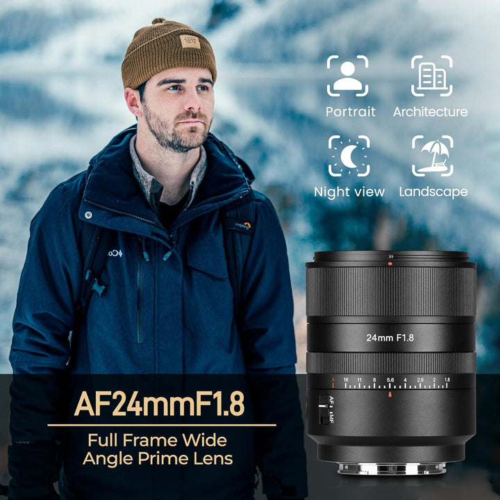 7artisans 24 mm F1.8 Autofokus Objektiv geeignet für Sony E Weitwinkel Full Frame faszinierend für a