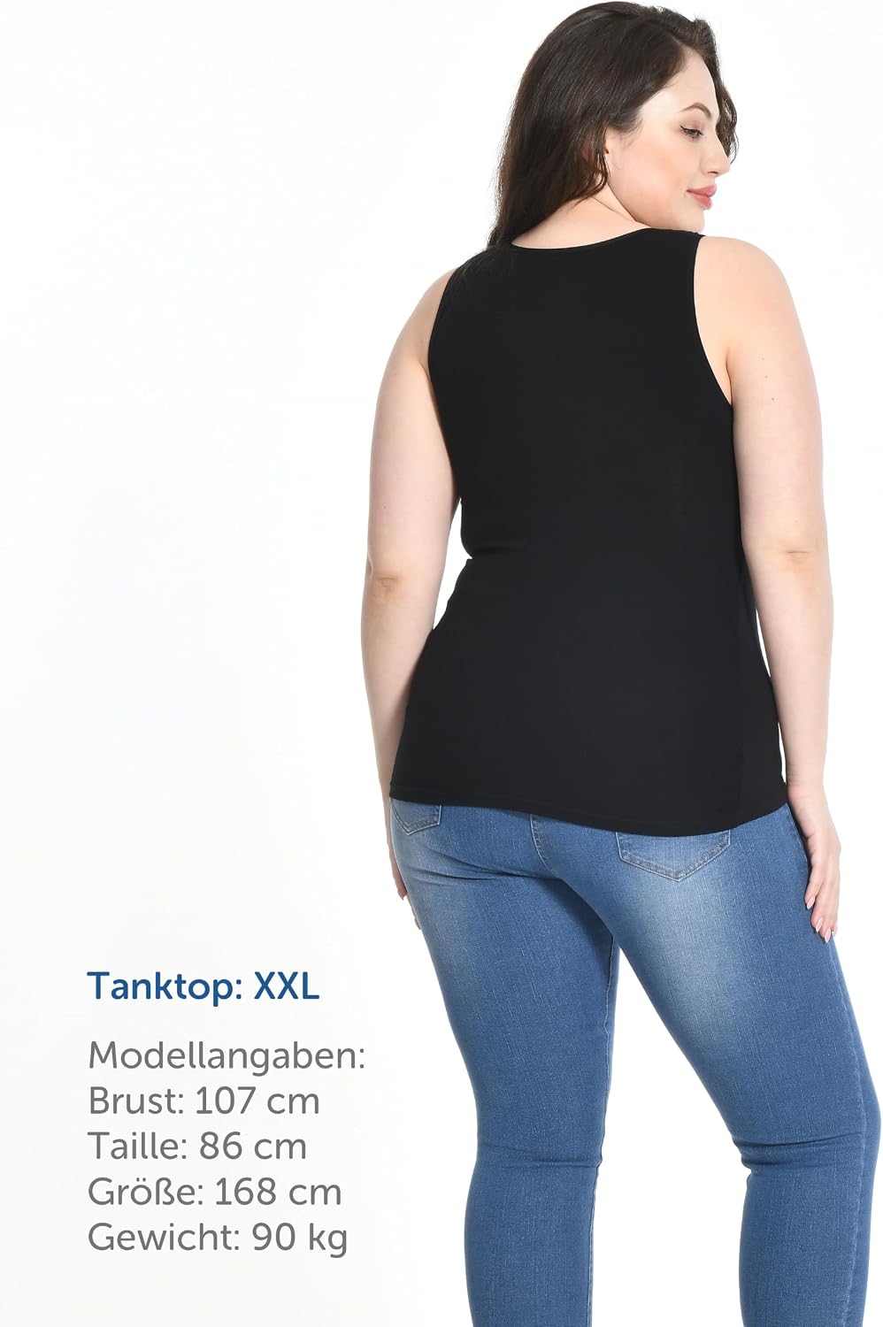 Comfneat Damen 4-Pack Tank Tops Stretch Baumwolle Elasthan Bequeme Unterhemden L Color-set-1 4-pack,