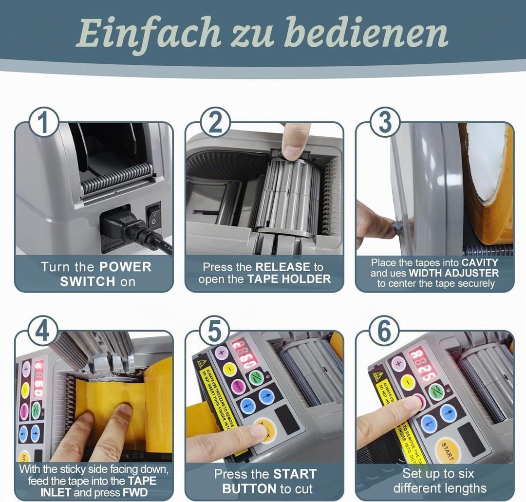 Automatischer Klebebandabroller, Elektrischer Bandschneider Klebebandspender, Automatisch Bandabroll
