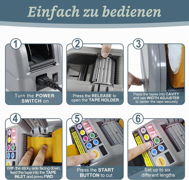 Automatischer Klebebandabroller, Elektrischer Bandschneider Klebebandspender, Automatisch Bandabroll