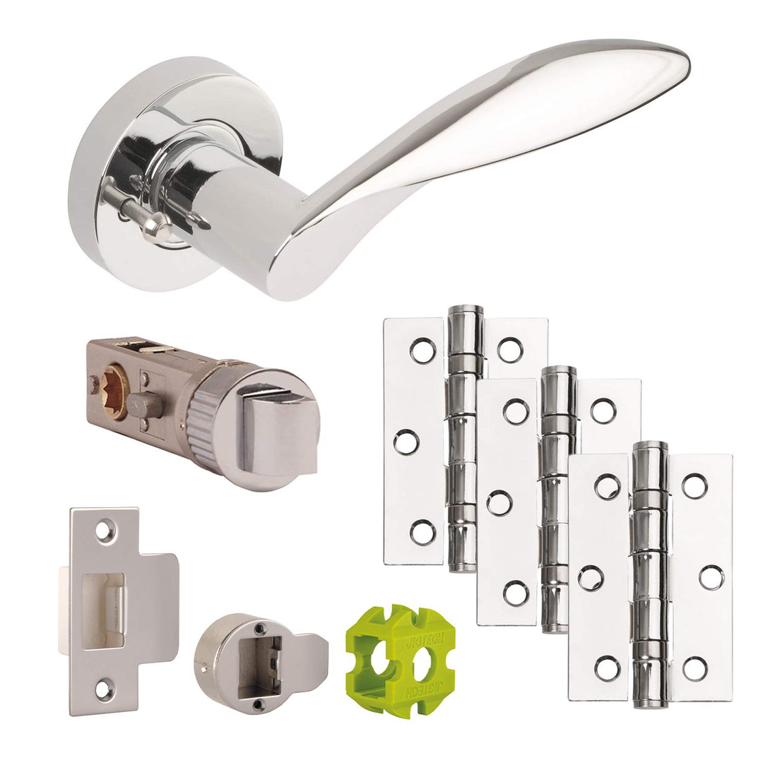 Jigtech JTB82000 Cresta Türpaket - Badezimmer, poliertes Chrom Poliertes Chrom Badezimmer, Poliertes