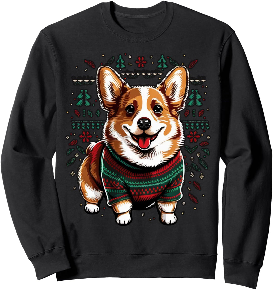 Welsh Corgi Weihnachtsmann auf Weihnachten, walisischer Corgi Sweatshirt