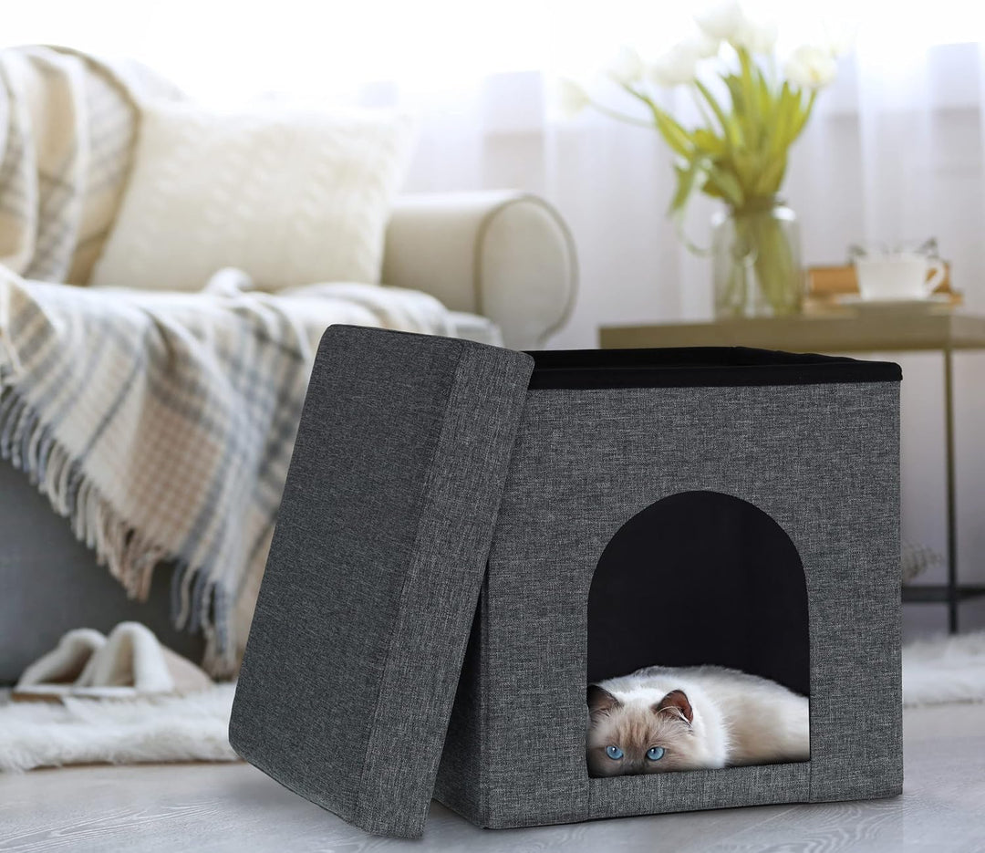 Relaxdays Katzenhöhle, Rückzugsort für Katzen und kleine Hunde, Indoor Tierversteck, H x B x T: 38,5