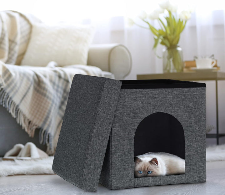 Relaxdays Katzenhöhle, Rückzugsort für Katzen und kleine Hunde, Indoor Tierversteck, H x B x T: 38,5