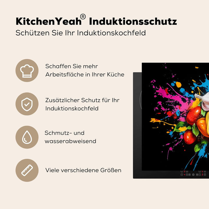 Herdabdeckplatte 90x52 cm Einteilig Küche Herdabdeckung Induktionsfeld Ceranfeld Herdabdeckplatten V