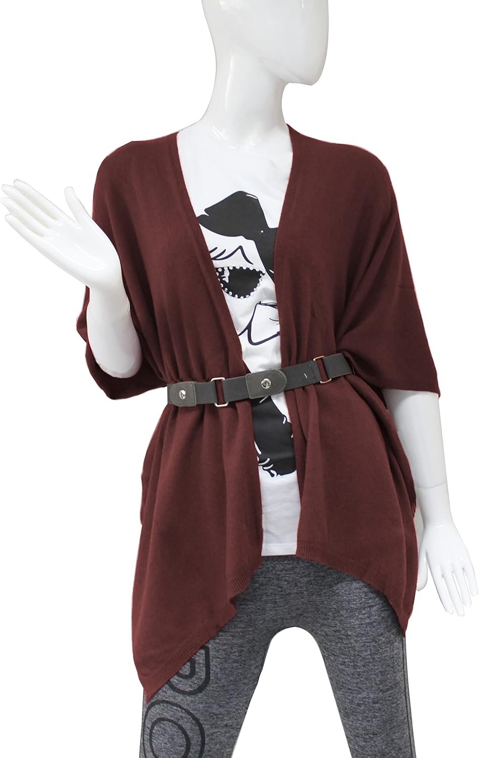 Damen Poncho,Schal Pullover, Lange Strickjacke, Strickpullover, Mantel,XXL Umhängetuch,Tunika für So