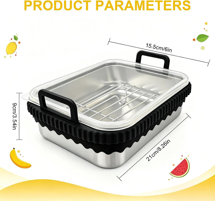 Auflaufform Airfryer für COSORI Heissluftfritteuse 2 Kammern/Ninja Heissluftfritteuse AF400EU/DZ400E